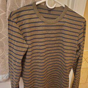 Uniqlo Green/Dark Blue Long Sleeve Shirt Men's Small